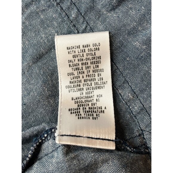 Guess‎ Denim Strapless Smocked Back Dress S Blue 100% Cotton Coquette - Picture 7 of 9